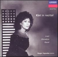 Kiri in Recital - Kiri Te Kanawa (soprano); Roger Vignoles (piano)
