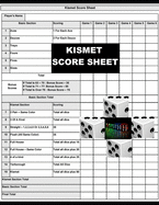 Kismet Score Sheets: kismet Score pad makes it easy to score your game, Size 8.5 x 11 Inch, 120 Pages