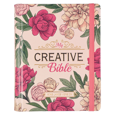 KJV Holy Bible, My Creative Bible, Faux Leather Hardcover - Ribbon Marker, King James Version, Pink Printed Floral - Christian Art Gifts (Creator)