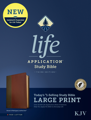 KJV Life Application Study Bible, Third Edition, Large Print (Leatherlike, Brown/Mahogany, Indexed, Red Letter) - Tyndale (Creator)
