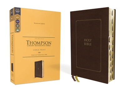 Kjv, Thompson Chain-Reference Bible, Large Print, Leathersoft, Brown, Red Letter, Thumb Indexed, Comfort Print - Thompson, Frank Charles, Dr. (Editor), and Zondervan