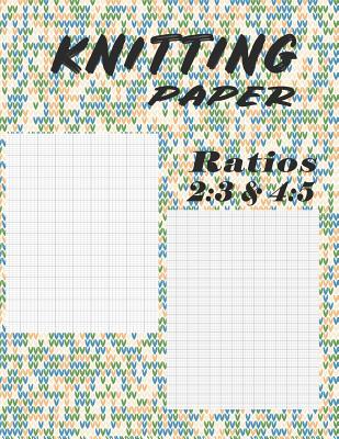 Knitting Paper Ratios 2: 3 & 4:5: Two Ratios Grid & Graph Notebook - Pattern 3 - Dot, Red