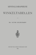 Krystallographische Winkeltabellen - Goldschmidt, Victor