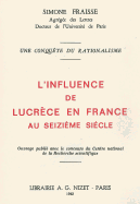 L' Influence de Lucrece En France Au XVI Siecle