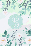 L: Initial Monogram Journal Notebook - Floral College Ruled Writing and Notes Journal - Floral Monogram Journals.