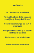 La Cimervalda Manifesto; Pri la aktualeco de la slogano "Unuiintaj \tatoj de Emropo"; Rozo Luksemburgo kaj la 4-a Internacio; Bura demokratio kaj la batalo kontram la fa]ismo