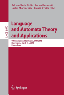 Language and Automata Theory and Applications: 9th International Conference, Lata 2015, Nice, France, March 2-6, 2015, Proceedings