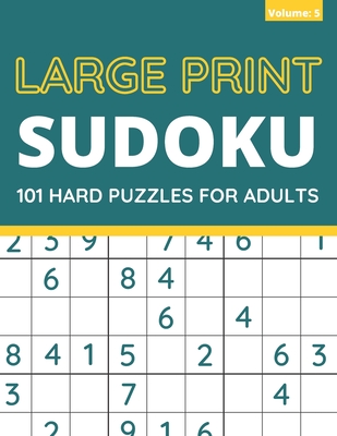 Large Print Sudoku: 101 Hard Sudoku Puzzles For Adults, One Puzzle Per Page (Volume: 5) - Books, Funafter