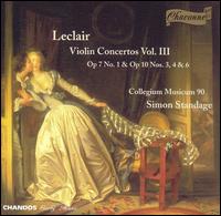 Leclair: Violin Concertos, Vol. 3 - Collegium Musicum 90; Simon Standage (violin)