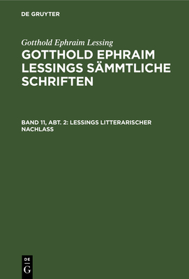 Lessings Litterarischer Nachla - Maltzahn, Wendelin (Editor)