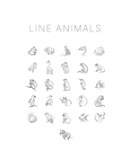 Line Animals Coloring Book