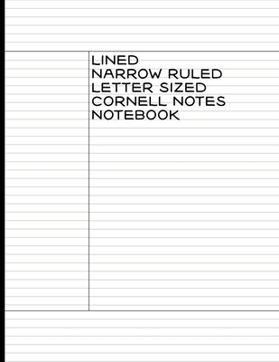 Lined Narrow Ruled Letter Sized Cornell Notes Notebook - Jones, Terri