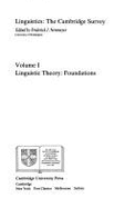 Linguistics: The Cambridge Survey: Volume 1, Linguistic Theory: Foundations - Newmeyer, Frederick J (Editor)