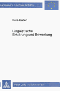 Linguistische Erklaerung Und Bewertung: Zur Struktur Generativer Theorien
