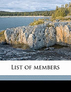 List of Members; Volume 1909