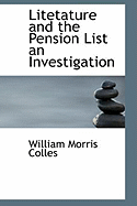 Litetature and the Pension List an Investigation