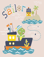 Little sailor: Little turtle sailor on pink cover and Dot Graph Line Sketch pages, Extra large (8.5 x 11) inches, 110 pages, White paper, Sketch, Draw and Paint