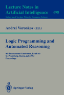 Logic Programming and Automated Reasoning: 4th International Conference, Lpar'93, St.Petersburg, Russia, July 13-20, 1993. Proceedings