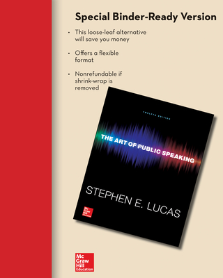 Looseleaf for the Art of Public Speaking - Lucas, Stephen