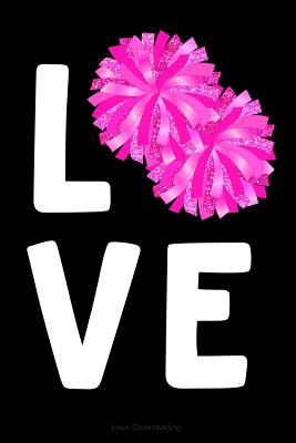 Love Cheerleading: Black Journal Notebook for Cheerleaders, Cheer Coach or Manager, Gift for Cheer Mom, Pink POM Poms - Press, Happy Cricket