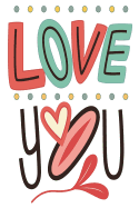 Love You: 6x9 College Ruled Line Paper 150 Pages