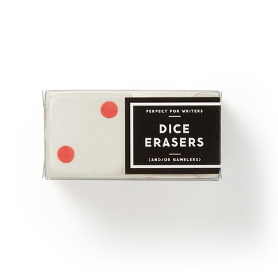 Make Big Mistakes Giant Dice Eraser Set - Brass Monkey, Brass, and Galison