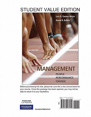 Management: People, Performance, Change - Gomez-Mejia, Luis R, and Balkin, David