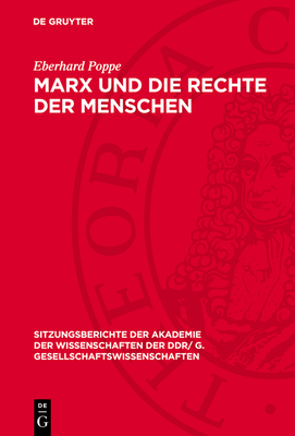 Marx Und Die Rechte Der Menschen - Poppe, Eberhard