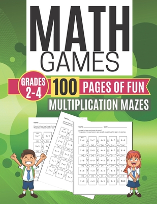 Math Games MULTIPLICATION MAZES 100 Pages of Fun Grades 2-4 - Learning, Kitty