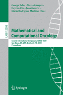 Mathematical and Computational Oncology: Second International Symposium, Ismco 2020, San Diego, Ca, Usa, October 8-10, 2020, Proceedings