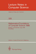 Mathematical Foundations of Computer Science 1986: 12th Symposium Held at Bratislava, Czechoslovakia, August 25-29, 1986. Proceedings
