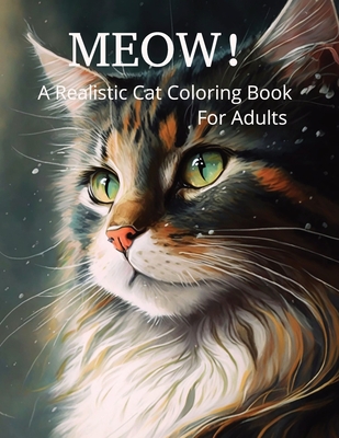 Meow!: A Realistic Cat Coloring Book for Adults - Robinson, L