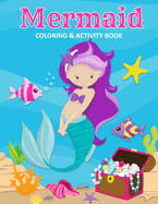 Mermaid Coloring & Activity Book: Primary K-2 - Coloring Pages - Word Search - Sudoku Puzzles - Learning Workbook - Travel Vacation Busy Rainy Ray Book - Under The Sea Fish And Treasure Cover