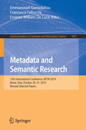 Metadata and Semantic Research: 13th International Conference, Mtsr 2019, Rome, Italy, October 28-31, 2019, Revised Selected Papers