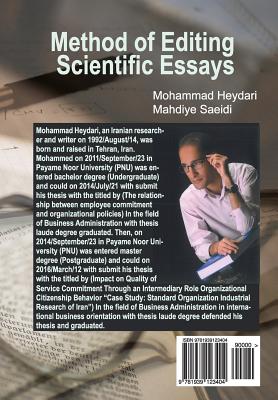 Method of Editing Scientific Essays - Saeidi, Mahdiye, and Heydari, Mohammad