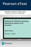Methods for Effective Teaching: Meeting the Needs of All Students -- Enhanced Pearson Etext -- Access Card