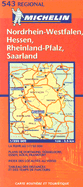 Michelin Germany Midwest - Nordrhein-Westfalen, Hessen, Rheinland-Pfalz, Saarland Map No. 543 - Michelin