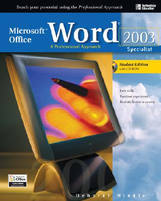 Microsoft Office Word 2003: A Professional Approach, Specialist Student Edition W/ CD-ROM - Hinkle, Deborah, and Hinkle Deborah