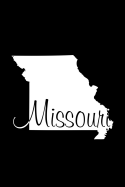 Missouri - Black Lined Notebook with Margins: 101 Pages, Medium Ruled, 6 x 9 Journal, Soft Cover