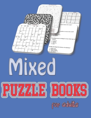 Mixed puzzle books for adults: word search, sudoku, mazes, Hard killer sudoku and Trivia 8,5"x11" 110 pages - King, Zoubir