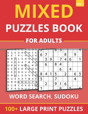 Mixed Puzzles Book For Adults - Word Search, Sudoku: 100+ Large Print Puzzles For Adults & Seniors (Vol 5) - Books, Funafter