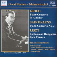 Moiseiwitsch 5: Grieg Piano Concerto - Benno Moiseiwitsch (piano)