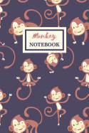 Monkey Notebook: Cute Gift Journal for Girls College-Ruled 120-Page Blank Lined Notebook 6 X 9 in (15.2 X 22.9 CM)