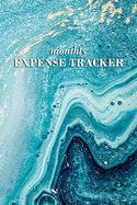 Monthly Expense Tracker: 22 Entries Per Page to Log Your Expenses Made with the Category of Your Choice + Page to Track Monthly Expenses for the Year, Expense Book, Blue Marble