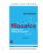 Mosaics: Reading and Writing Paragraphs