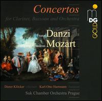 Mozart, Danzi: Concertos for Clarinet,  Bassoon & Orchestra - Dieter Klcker (clarinet); Jurgen Normann (double bass); Karl-Otto Hartmann (bassoon); Suk Chamber Orchestra;...