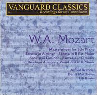 Mozart: Masterpieces for Solo Piano - Alfred Brendel (piano); Denis Matthews (piano); Lili Kraus (piano)