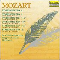 Mozart: Symphony No. 8; Symphony No. 9; Symphony No. 44; Symphony No. 47; Symphony No. 45; Symphony No. 11 - Prague Chamber Orchestra; Charles Mackerras (conductor)