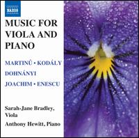 Music for Viola and Piano - Anthony Hewitt (piano); Sarah-Jane Bradley (viola)