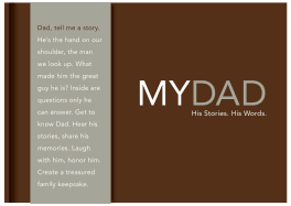 My Dad - His Story. His Words.